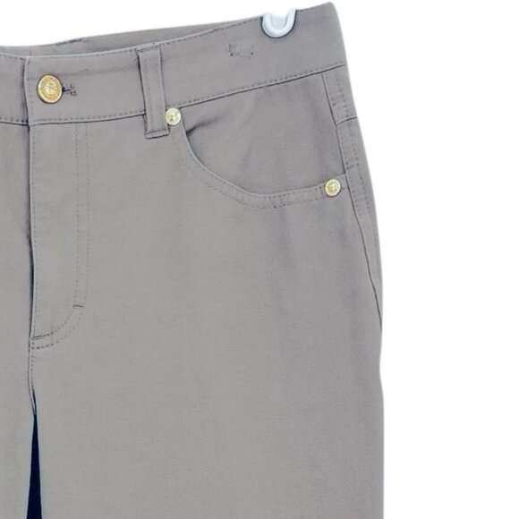 ESCADA Women's Light Brown Stretch Cropped Pants Sz 30x27 Straight Leg Mid Rise - Picture 6 of 15